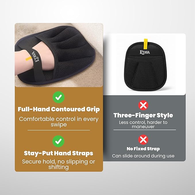 2 Pack Pet Hair Removal Gloves for Dogs & Cats, Reusable Five-Finger Electrostatic Hair Remover Tool, Cat & Dog Grooming Gloves for Shedding & Deshedding, Magic Brush for Laundry, Couch, Carpet