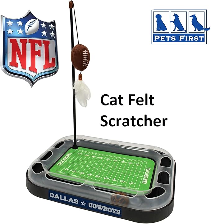 Pets First Dallas Cowboys Football Field Cat Scratcher Toy (Pack of 2)