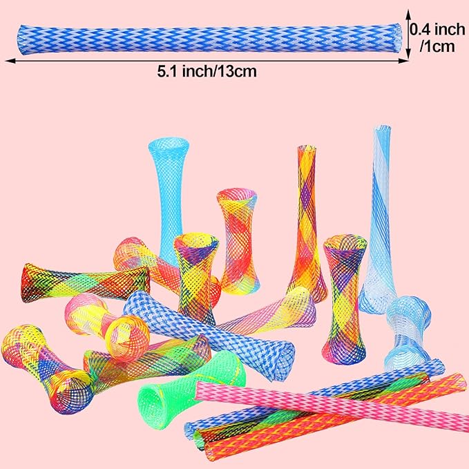 Leitee 60 Pcs Cat Spring Toys Kitten Colorful Fun Tubes Indoor Interactive Cat Tube Plastic Coil for Pet Hunt Scratching(Random Colors)