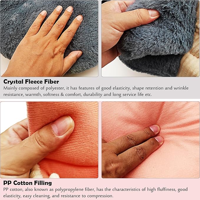 Tipmant Indoor Pet House Bed Cottage Mat for Cat Small Dog Puppy Teddy Cute Shark Shape Warm Soft (Medium, Pet Weight < 13.2 lb)