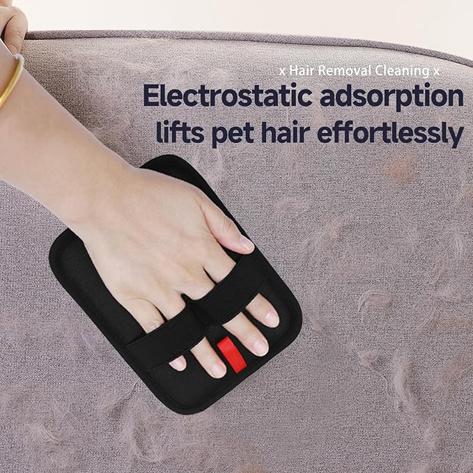NVNAN Pet Hair Remover and Electrostatic Cats & Dogs Hair Remover,Portable, Reusable pet Hair Remover Tool for Furniture, Clothing, Couch, Carpet and Bedding (2 PCS)