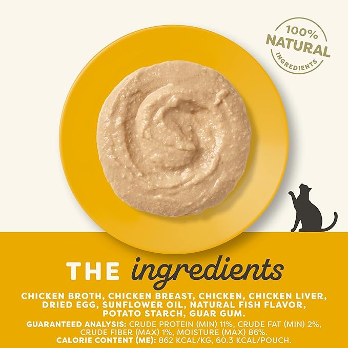 Applaws Natural Wet Cat Food in Mousse, Limited and Natural Ingredients, Grain-Free, High Protein with No Artificial Additives, Chicken (12 x 2.47oz Pouches)
