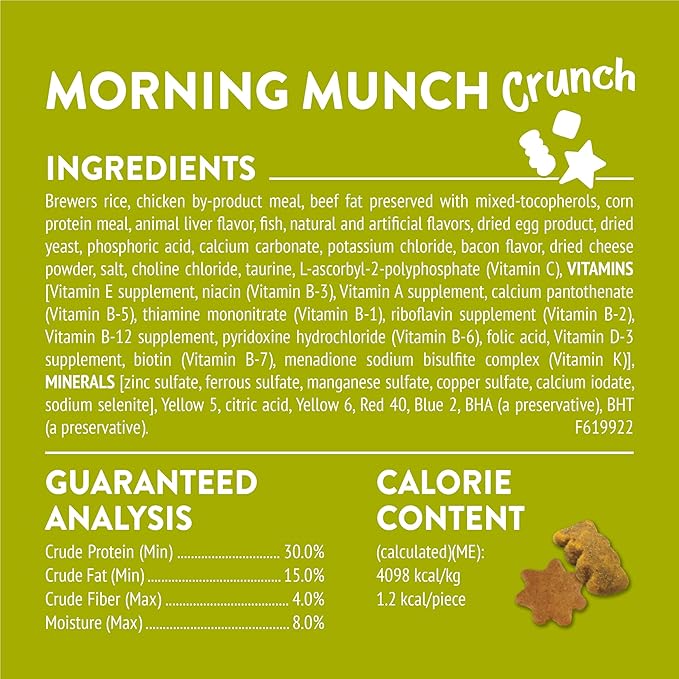 Purina Friskies Party Mix Morning Munch Crunch Egg, Bacon and Cheese Flavors Cat Treats - 30 oz Canister