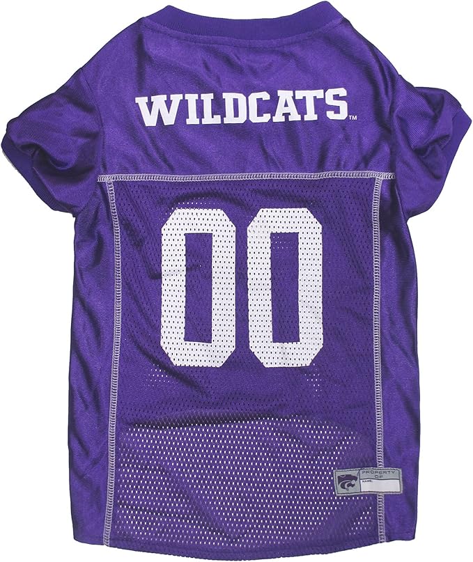 Pets First NCAA College Kansas State Wildcats Mesh Jersey for DOGS & CATS, Medium. Licensed Dog Jersey with your Favorite Football/Basketball College Team