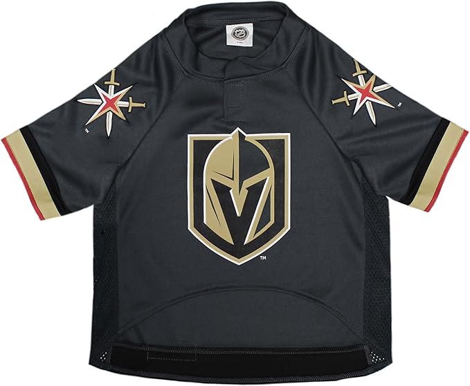 Pets First NHL Las Vegas Golden Knights Jersey for Dogs & Cats, Small. - Let Your Pet Be A Real NHL Fan!