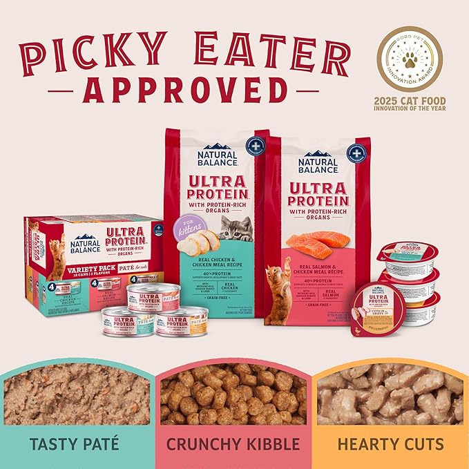 Natural Balance Ultra Protein Dry Cat Food, Real Chicken & Chicken Meal Recipe with Protein-Rich Organs - 10 lbs.