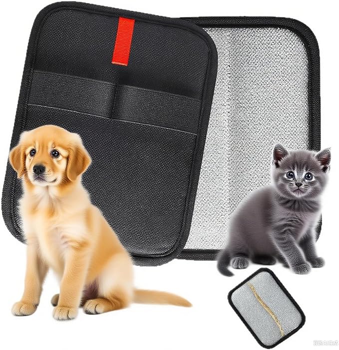 1 Pcs Electrostatic Pet Hair Removal Glove - Reusable Cat & Dog Hair Remover for Furniture, Couch, Carpet, Car Seat, Curtains & Clothing - Pet Hair Remover Tool (1)
