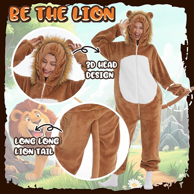 HSCTEK Fuzzy Teddy Fleece Adult Onesies Pajamas - Teen Long Sleeve Zip Up Hooded Blanket Sleep - One Piece Costume