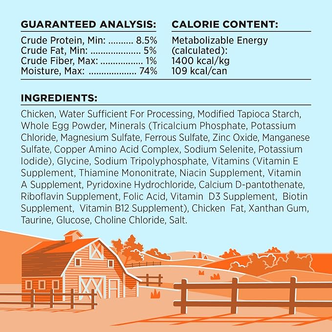 BIXBI Liberty Canned Wet Cat Food - Grain Free, Chicken Pate Recipe, 2.75 Ounce (Pack of 24)