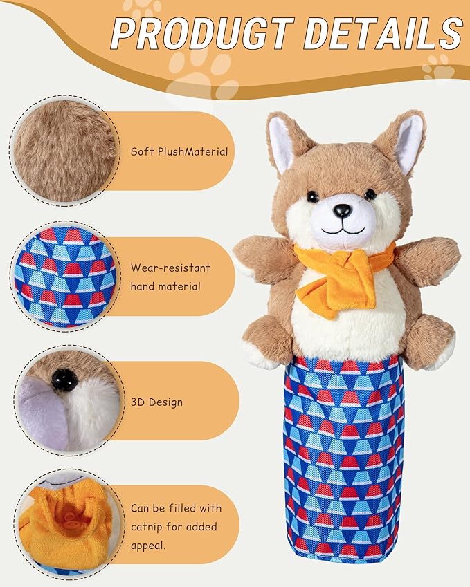 Cat Wrestling Glove Toy | Karate Kitty Puppet with Built-in Catnip - Interactive Karate Kitty Cat Toy Puppet for Safe Play, Exercise & Bonding with Cats