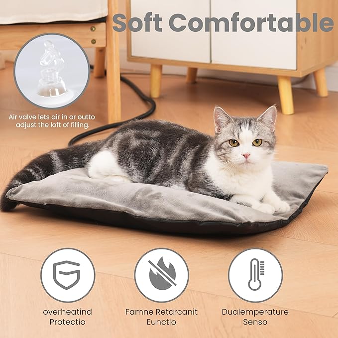 Outdoor Heating Pad，Heating Pet Bed for Small, Medium, Large and Dogs/Cats - Auto Temperature Control Outdoor Heated Pet Pad. (M -16 x 12 inch)