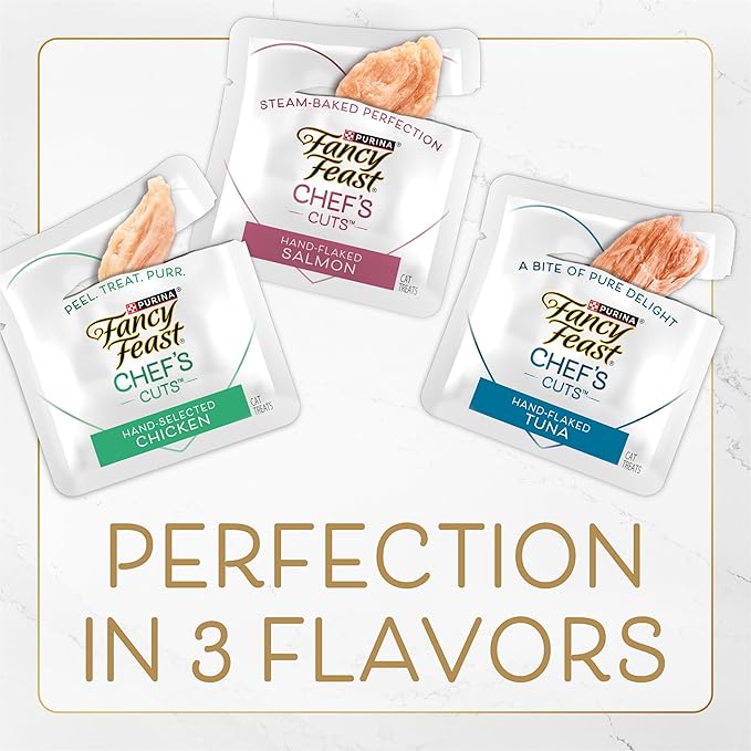 Purina Fancy Feast Natural Cat Treats Variety Pack, Purely Natural - (Pack of 5) 10 ct. Pouches