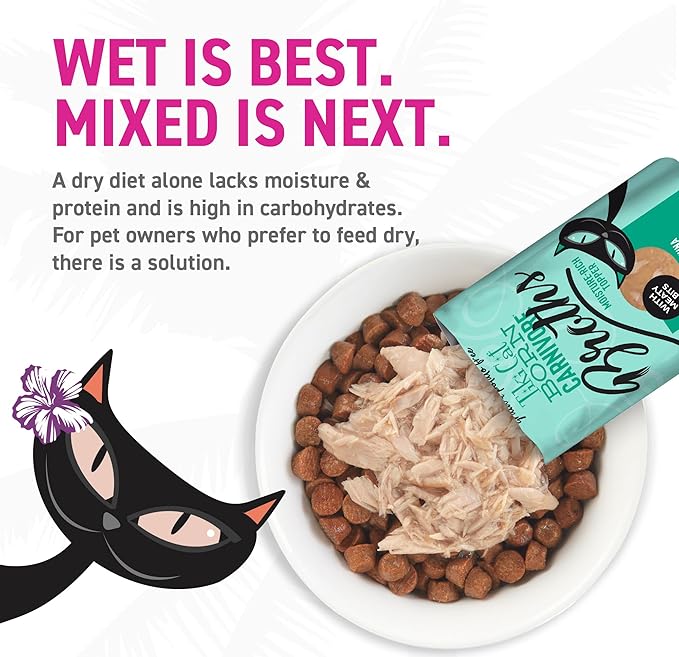 Tiki Cat Born Carnivore Broths, Tuna Recipe, Hydration and Flavor Supplement Cat Food Topper, 1.3 oz. Pouch (Pack of 12)