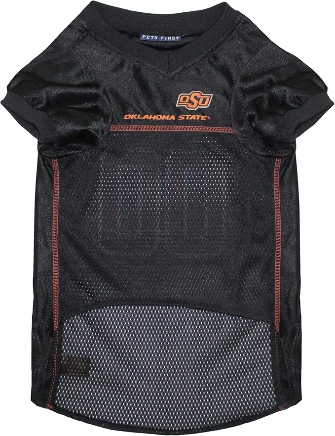 Pets First NCAA College Oklahoma State Cowboys Mesh Jersey for DOGS & CATS, Small.Licensed Dog Jersey with your Favorite Football/Basketball College Team