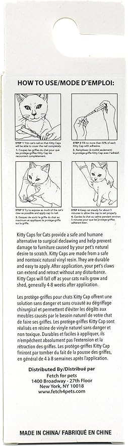 Kitty Caps Nail Caps for Cats, White with Orange and Clear with Blue Glitter - Safe, Stylish and Humane Alternative to Declawing, Stops Scratches and Snags, Large 13 lbs or More, 40 Count