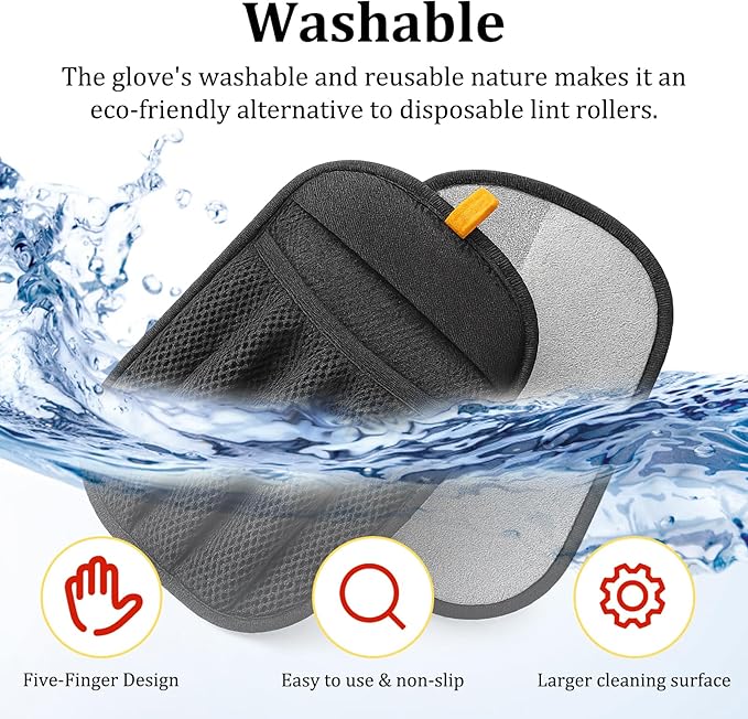 2 Pack Pet Hair Remover For Laundry, Magic Brush Pet Hair, Five-Finger Design For Laundry, Furniture, And Car Seats, Reusable Pet Hair Removal Glove For Cats And Dogs