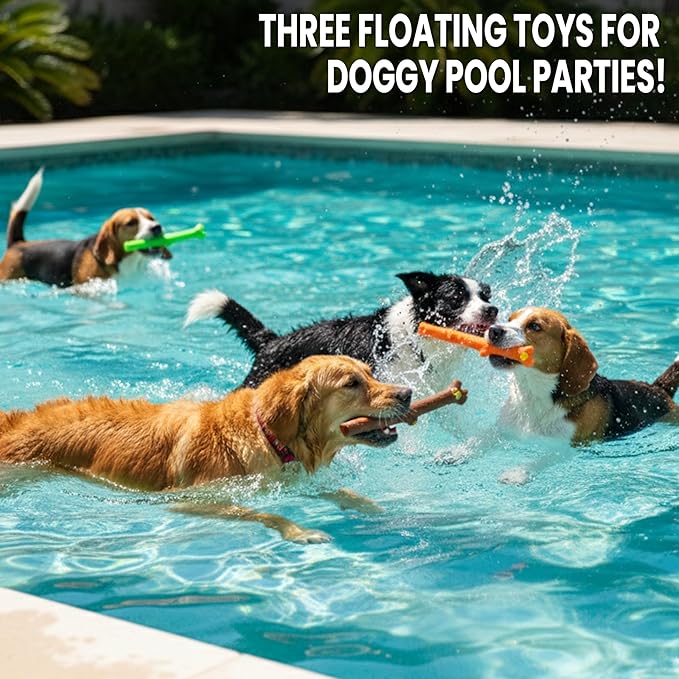 Dog Floating Toys for Water, 3 Pack Interactive Fetch & Throw Dog Toys for Lake, Pool & Beach, Training Dummy for Pet Exercise, Ideal for Water Retrieval Training