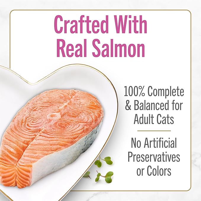 Purina Fancy Feast Petites Seared Salmon Entree With Spinach in Gravy Gourmet Wet Cat Food - (Pack of 12) 2.8 oz. Tubs