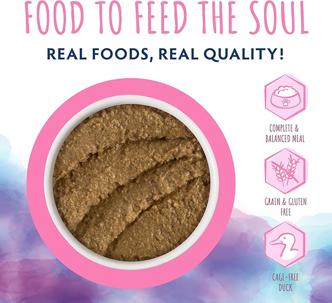 Soulistic Paté, Duck and Tuna Dinner in a Hydrating Purée, 5.5oz Can, Pack of 8