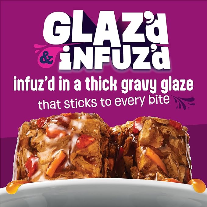 Purina Friskies Glaz’d and Infuz’d with Gravy Glaz’d Crab Flavored Wet Food for Cats - 5.5 Ounce (Pack of 24)