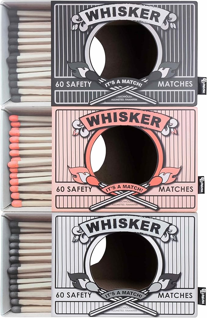 WHISKER - Cardboard Cat Scratcher - 55 x 29 x 30 cm - White, Black and Pink - Color: Black