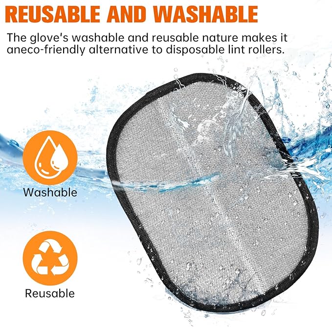 Pet Grooming Glove for Dogs and Cats, Pet Hair Remover Glove Deshedding Brush Mitt, Gentle Massage Grooming Tool, Easy to Clean, Works on Long and Short Hair Pets for Shedding Fur Removal