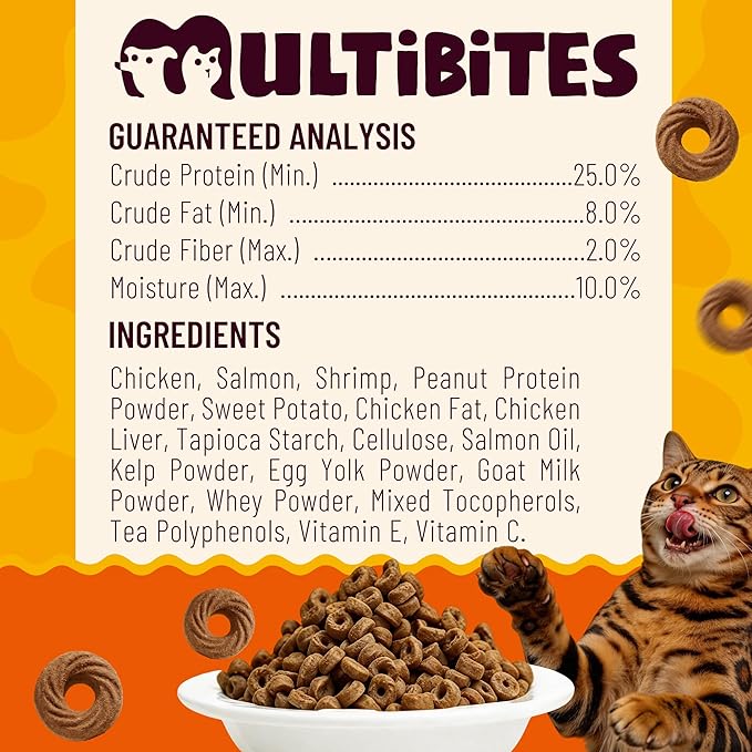 9 oz Shrimp Treats Skin & Coat Support Salmon Flavor Cat Training Treats Cat Treats for Indoor Cats