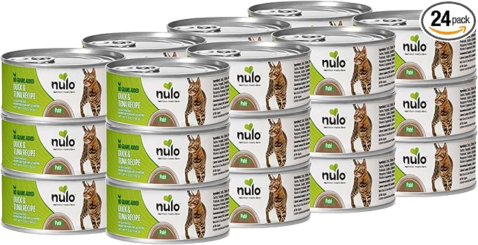 Nulo Duck & Tuna Recipe Pate Wet Canned Cat Food, 5.5 Ounce (Pack of 24)
