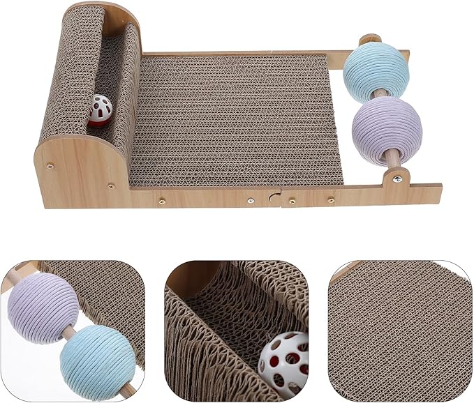Yardwe Cat Scratcher Sofa Cat Scratch Bed Corrugated Cardboard Scratch Pad Lounger Kitten Grinding Claws Furniture Protector