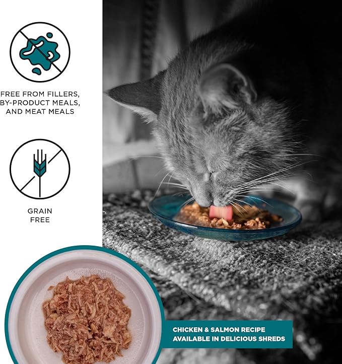 BIXBI Liberty Canned Wet Cat Food - Grain Free, Chicken and Salmon Recipe in Broth, 2.75 Ounce (Pack of 24)