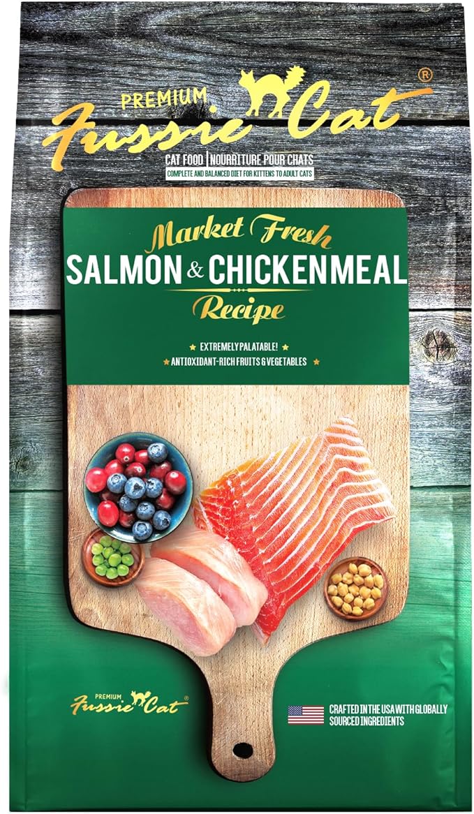 Fussie Cat Market Fresh Salmon & Chicken Meal Formula Grain-Free Dry Cat Food 4lb