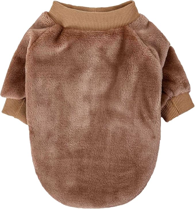 Dog Sweater | 3-Pack Clothes Jackets XXS - XXL for Small Dog Breed (Male & Girl), Super Soft Winter Coats Sweaters for Dogs and Cats, Pet Apparel Outfits (Brown,Khaki,Olive, XX-Small)
