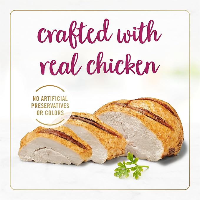 Fancy Feast Purina Delights with Cheddar Grilled Chicken and Cheddar Cheese Feast in Wet Cat Food Gravy Cat Food - 3 oz. Cans (Pack of 48)