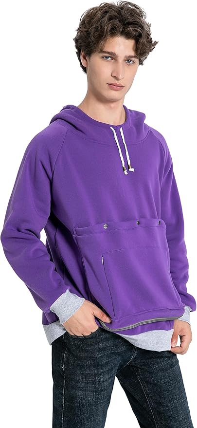 LINYUCHEN Cat Dog Carrier Hoodies – Puppy Kitten Carrying Sweatshirt Large Pet Pocket Pullover Top – Unisex Kangaroo Hoodies