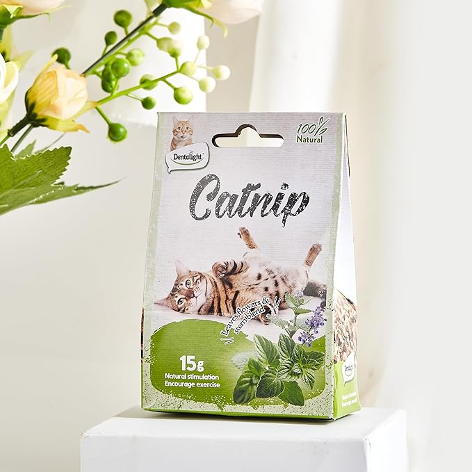Faywell Catnip for Cats & Kittens, Leavest, Flower & Stem Blend, 100% Natura & Chemical Free, Non-Addictive, 15g
