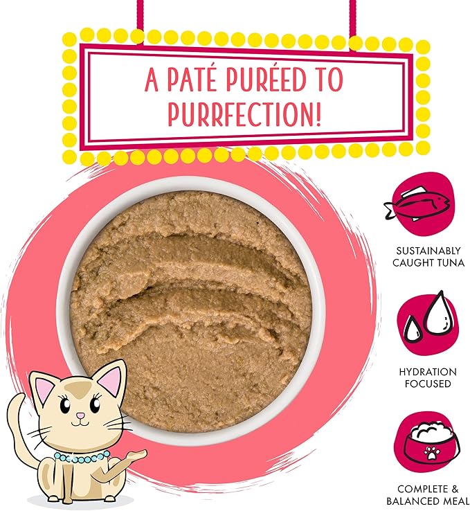 Weruva Wet Cat Food, Name Dat Tuna with Tuna Pate, 2.8oz Slide N Serve Pouch, Pack of 12