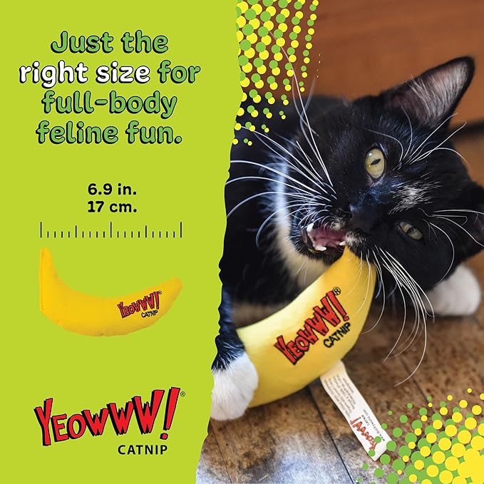 Yeowww! Catnip Toy, Yellow Banana