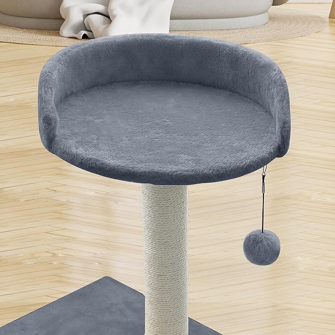 Roypet 32" Cat Tree with Scratching Pad and Perch, Grey