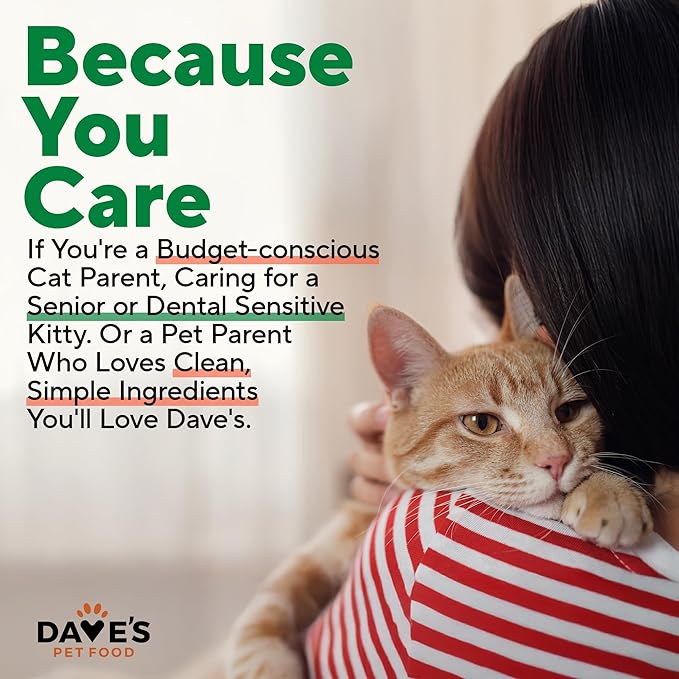 Dave's Pet Food Grain Free Wet Cat Food (Minced Chicken in Gravy), Naturally Healthy Canned, Added Vitamins & Minerals, Wheat, Gluten & GMO-Free, 2.8 oz (12 Pack)