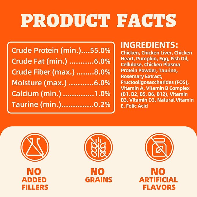 Wellix Cat Treats Pumpkin&Chicken & Pumpkin Raw Treat