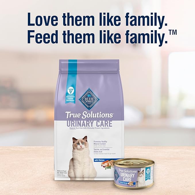 Blue Buffalo True Solutions Urinary Care Natural Nutrition with Clinically Proven Ingredients, Adult Cat Dry Food, with Chicken, 11 lb. Bag