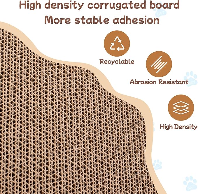 Cat Scratcher Cardboard Cat Scratch Pad Bed 22.8x16.5 Inch Extra Large Corrugated Cat Scratching Board Furniture Protector for Indoor Cats, Large Cats & Multi-cat Homes
