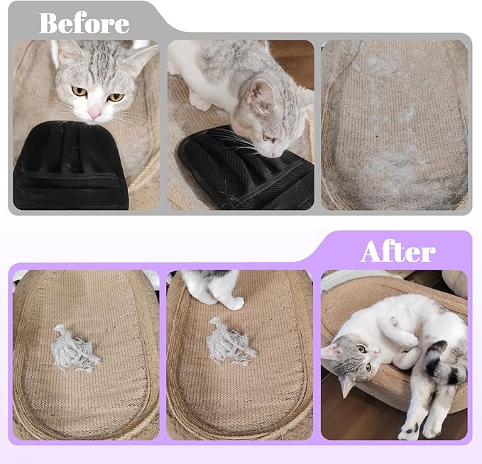 Pet Hair Removal Glove for Dogs & Cats,Cat Brush,Reusable Electrostatic Pet Hair Remover Tool for Clothing, Couch, Carpet, Car Seat, Dog Hair Remover, Cat Hair Remover, Pet Hair Remover for Laundry