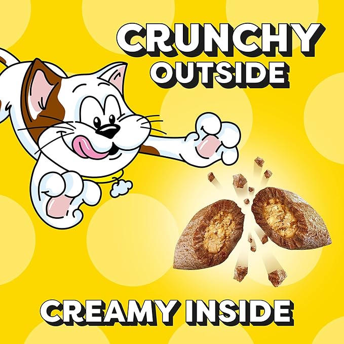 Temptations Cat Treats Classic Crunchy and Soft Cat Treats, Savory Salmon Flavor, 6.3 oz. Pouch (Pack of 10)