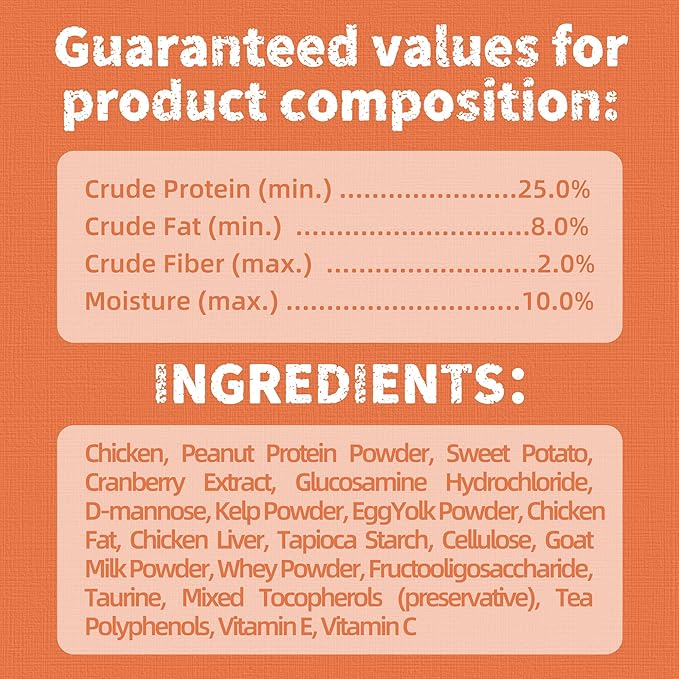 Just Try 16 OZ Cat Treats Urinary Tract Bites - Cranberry & D Mannose Formula for Bladder Health - Chicken Flavored Prevent UTI & Promote Urinary Comfort