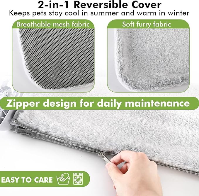 Zoratoo 2PC Cat Window Perch Cordless Foldable Cat Hammock Bed for Window with Metal Frame and Reversible Cover, Large Suction Cups Window Resting Seat for Indoor Cats (Cat Bed, M-2PC)