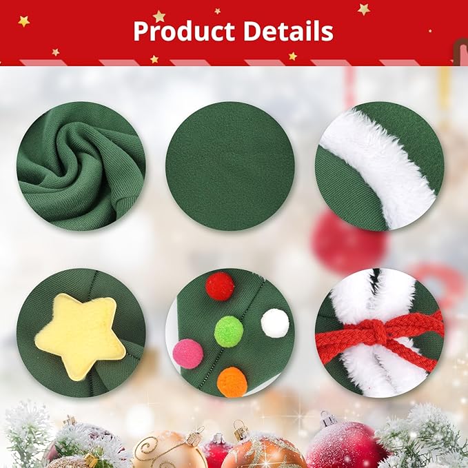 Cat Christmas Cape with Velvet Stars Hat, Small Dog Soft Thick Xmas Cloak, Pets Christmas Costume Dogs Cats Santa Claus Outfits for Goose, L
