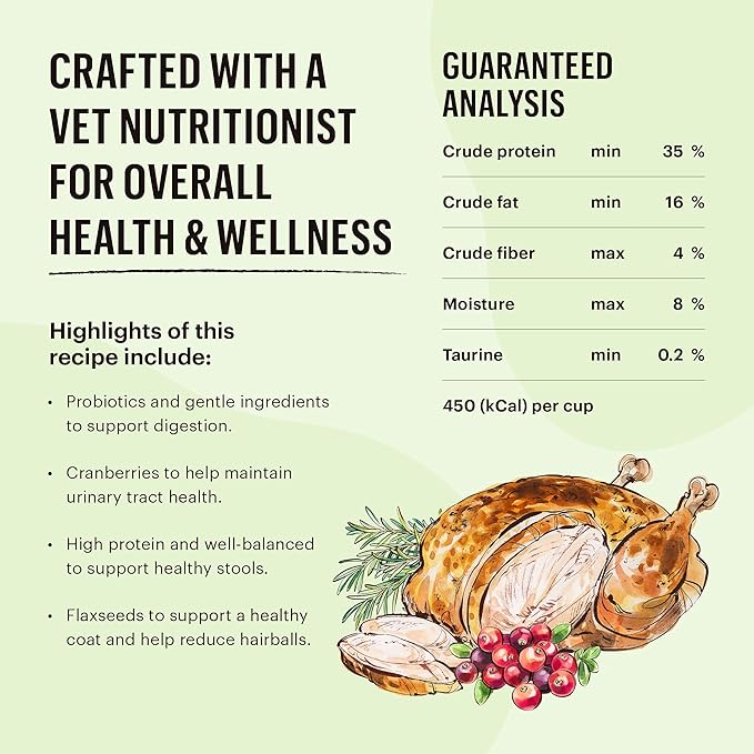 The Honest Kitchen Whole Food Clusters Grain Free Chicken Dry Cat Food, 1 lb Trial Pouch (Pack of 2)