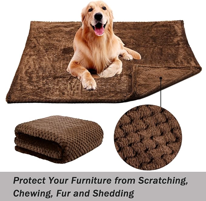 Dog Blanket,Soft Fuzzy Blankets for Puppy, Small,Medium,Large,X-Large Premium Fluffy Blankets Plush Fleece Throw Dog Bed, Couch, Sofa, Reversible Travel Warm Covers