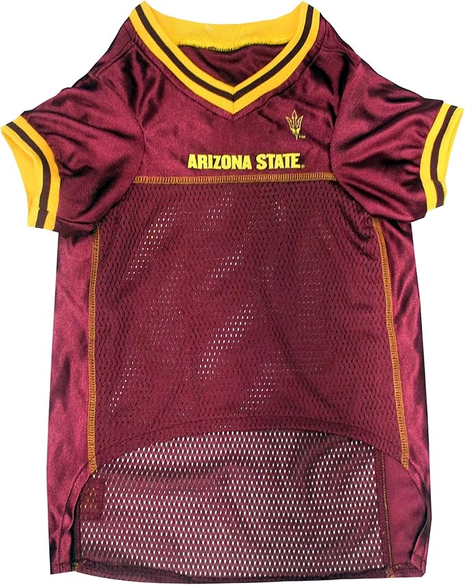 Pets First NCAA College Arizona State Sun Devils Mesh Jersey for DOGS & CATS, XX-Large. Licensed Dog Jersey with your Favorite Football/Basketball College Team